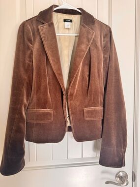 J. Crew Brown Velvet Blazer Jacket